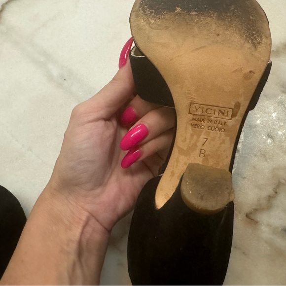 Guiseppe Zanotti Black Suede Sandals - Picture 4 of 13